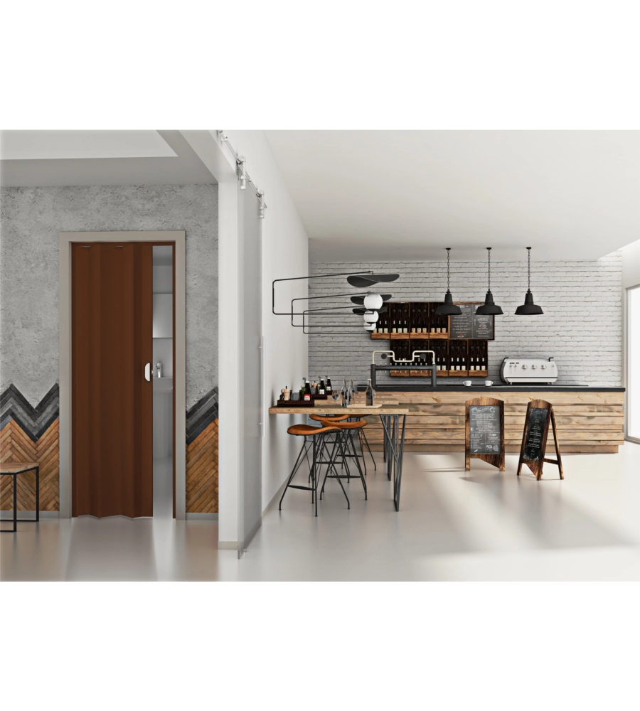 PORTA A SOFFIETTO DA INTERNO "MONICA" NOCE 83X214 CM